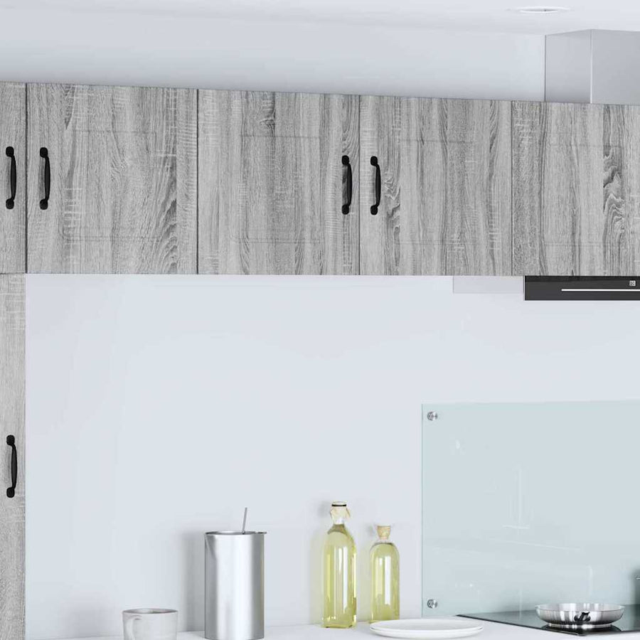 Keukenkast aan de muur met plank Grijs Sonoma 80 x 31 x 40 cm