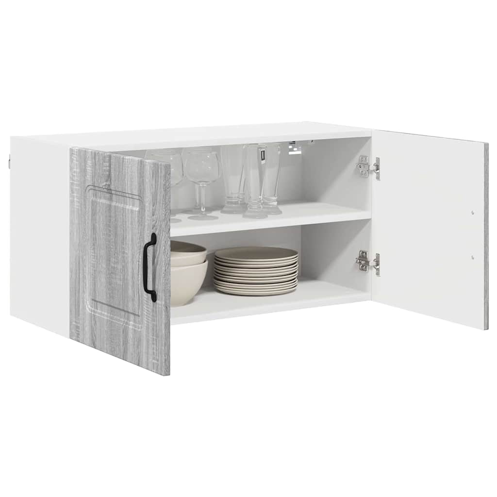 Keukenkast aan de muur met plank Grijs Sonoma 80 x 31 x 40 cm