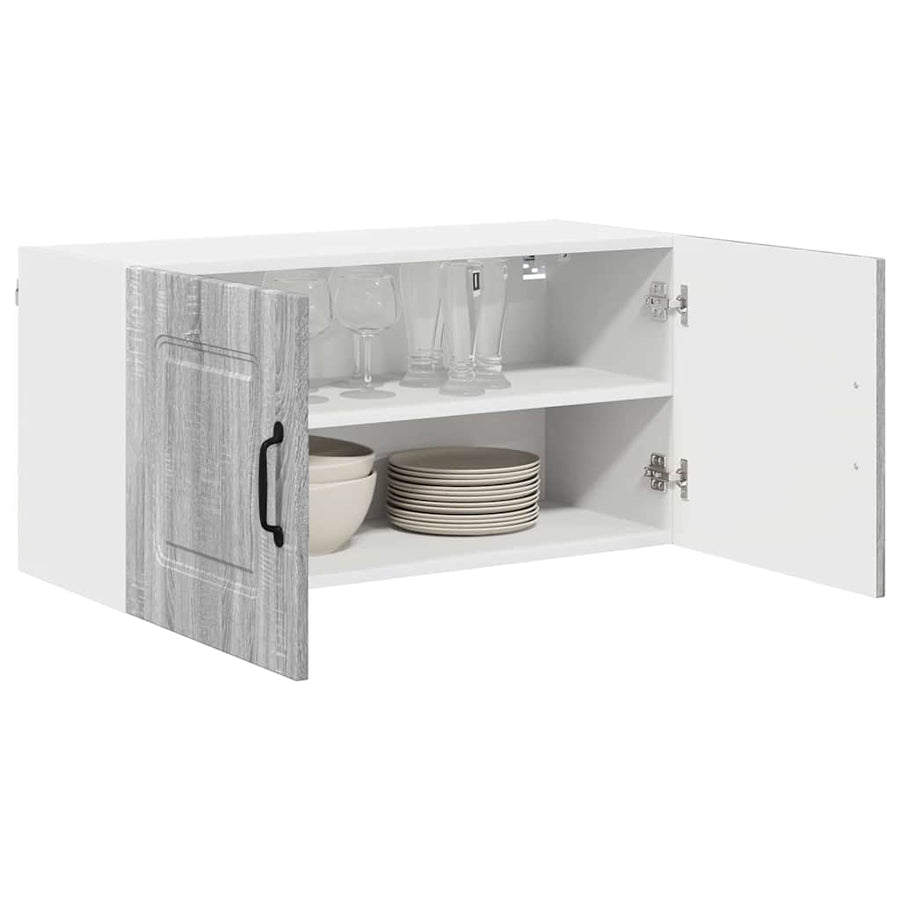 Keukenkast aan de muur met plank Grijs Sonoma 80 x 31 x 40 cm