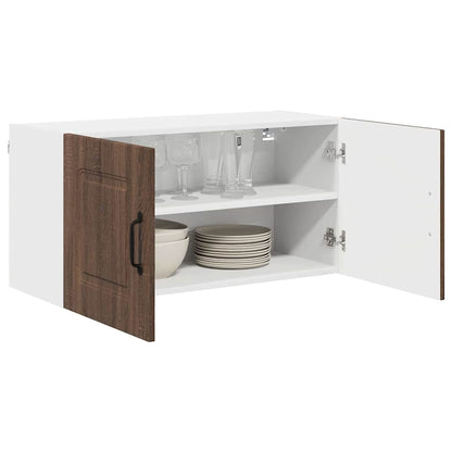 Keukenkast aan de muur Bruin Eiken 80 x 31 x 40 cm Bewerkt hout