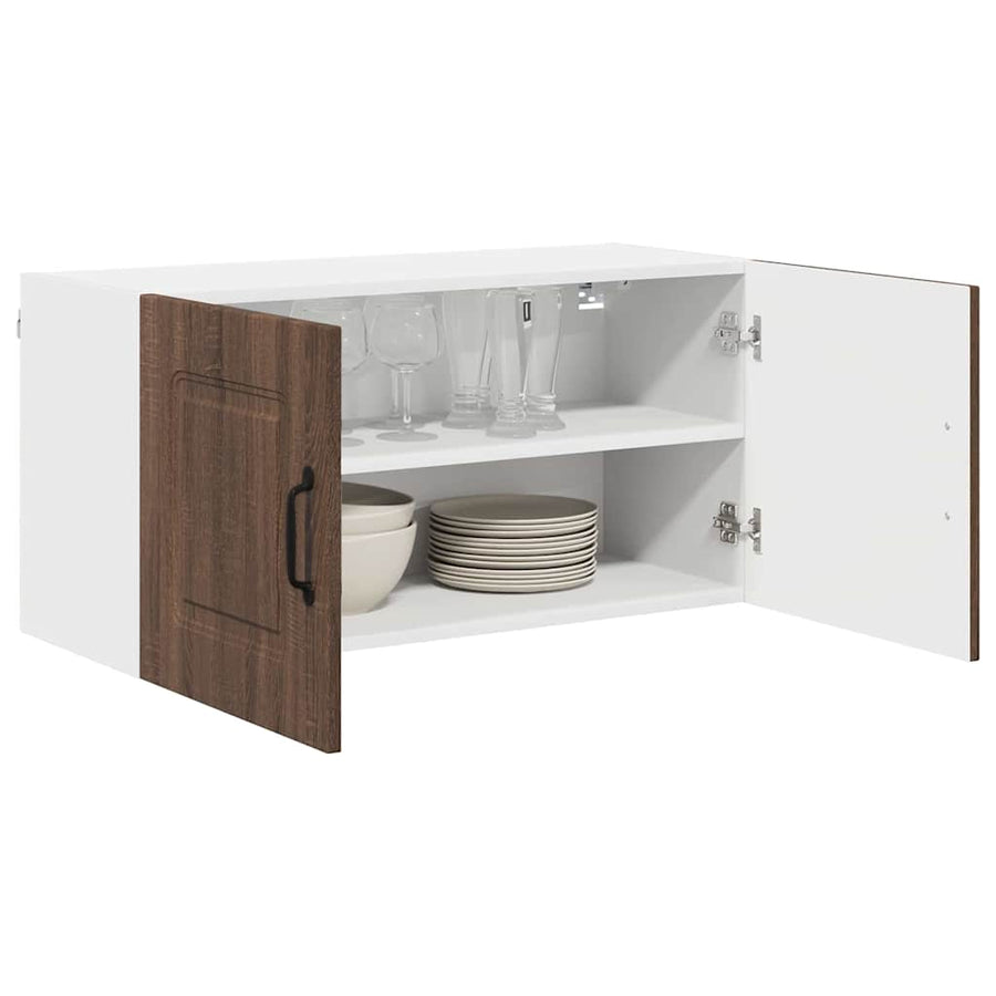 Keukenkast aan de muur Bruin Eiken 80 x 31 x 40 cm Bewerkt hout