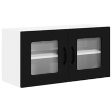 Keukenkast aan de muur Zwart 80 x 31 x 40 cm Bewerkt hout