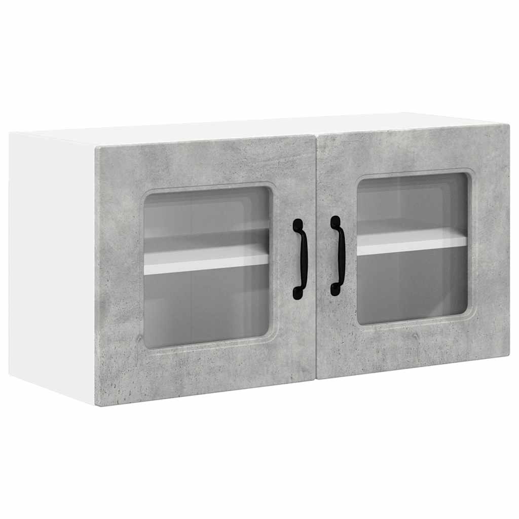 Keukenkast aan de muur Beton Grijs 80 x 31 x 40 cm Bewerkt hout