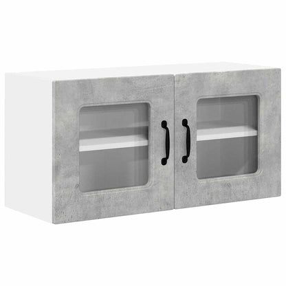 Keukenkast aan de muur Beton Grijs 80 x 31 x 40 cm Bewerkt hout