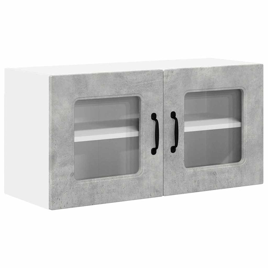 Keukenkast aan de muur Beton Grijs 80 x 31 x 40 cm Bewerkt hout