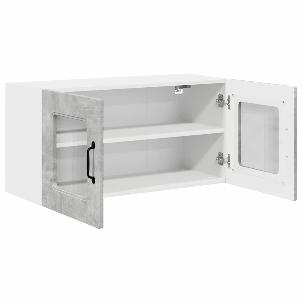 Keukenkast aan de muur Beton Grijs 80 x 31 x 40 cm Bewerkt hout