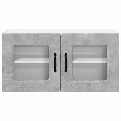 Keukenkast aan de muur Beton Grijs 80 x 31 x 40 cm Bewerkt hout