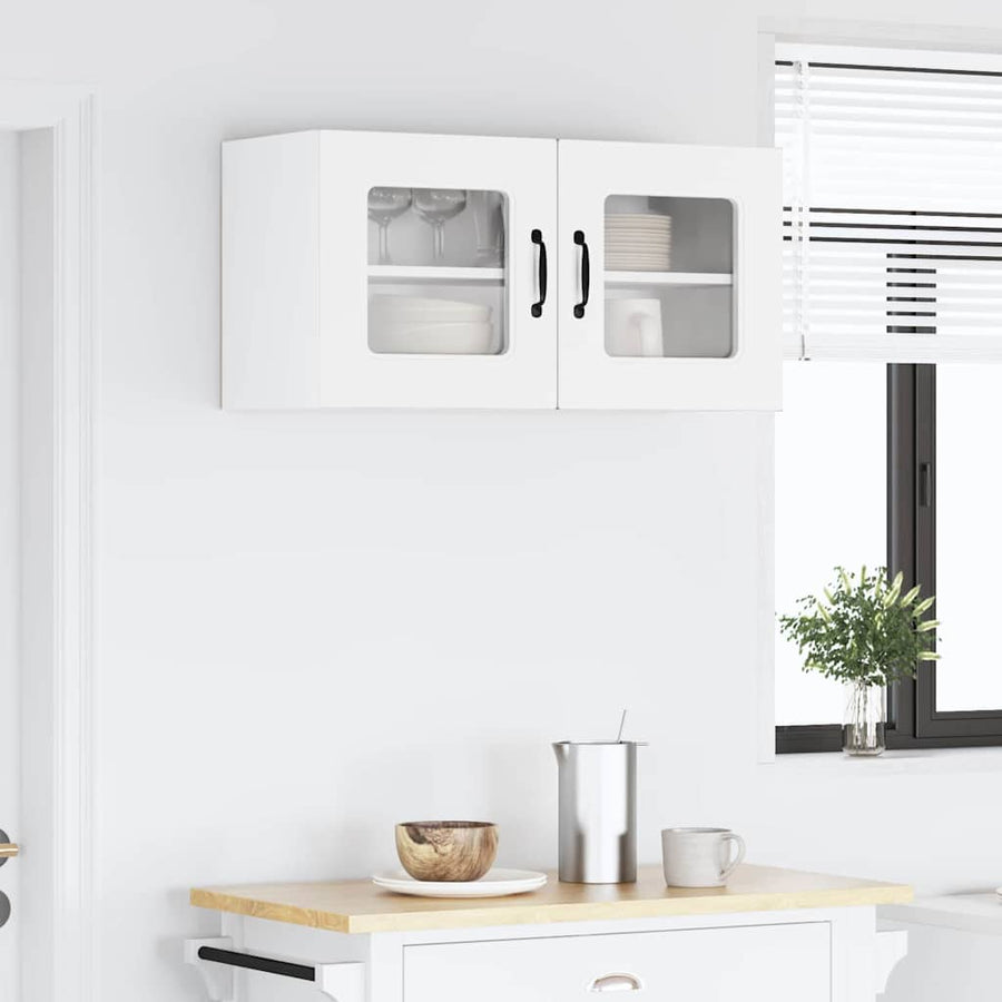 Keukenkast aan de muur met plank Hoogglans wit 80 x 31 x 40 cm