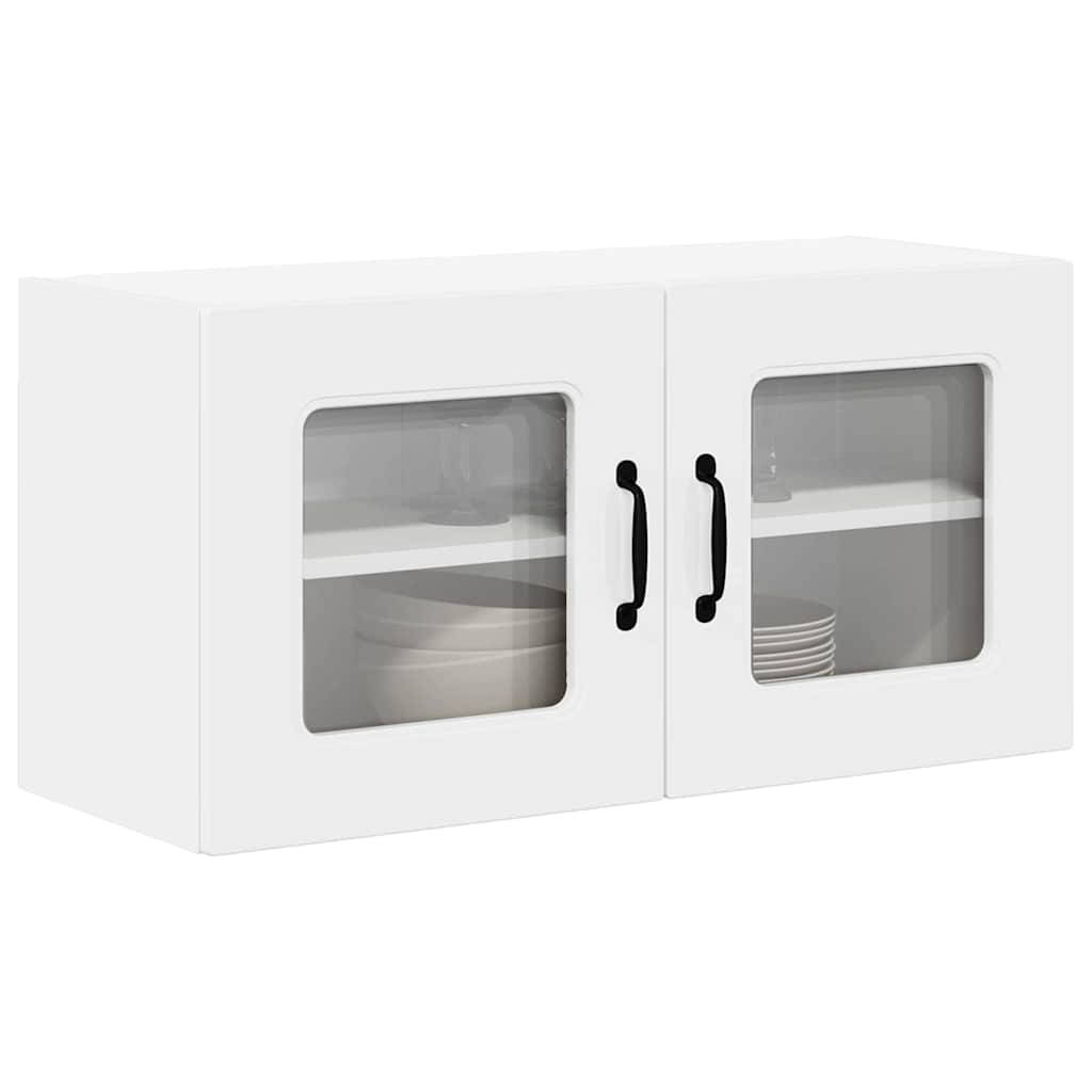 Keukenkast aan de muur met plank Hoogglans wit 80 x 31 x 40 cm