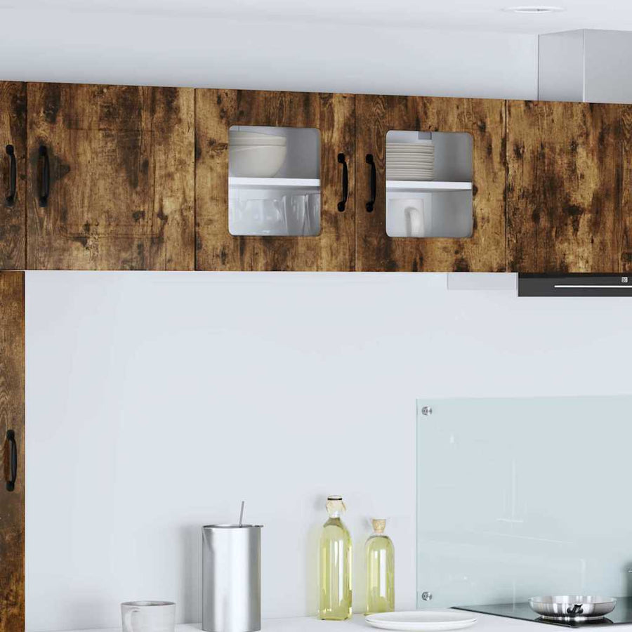 Keukenkast aan de muur met plank Gerookt eiken 80 x 31 x 40 cm