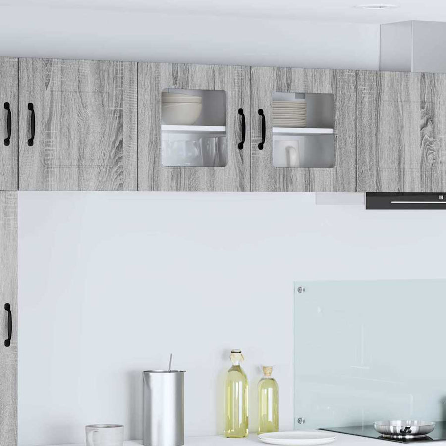 Keukenkast aan de muur met plank Grijs Sonoma 80 x 31 x 40 cm