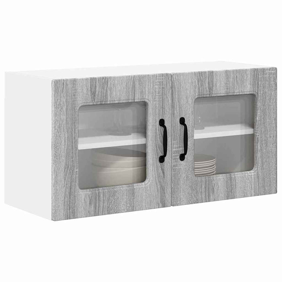 Keukenkast aan de muur met plank Grijs Sonoma 80 x 31 x 40 cm
