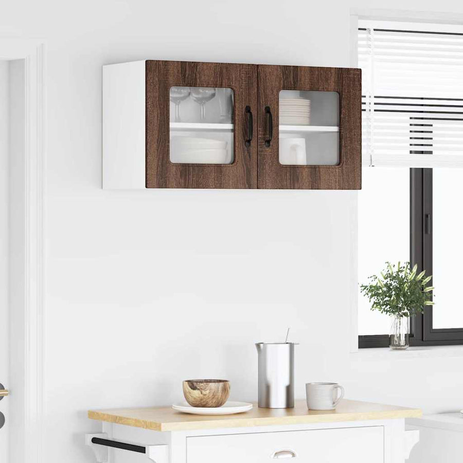 Keukenkast aan de muur Bruin Eiken 80 x 31 x 40 cm Bewerkt hout