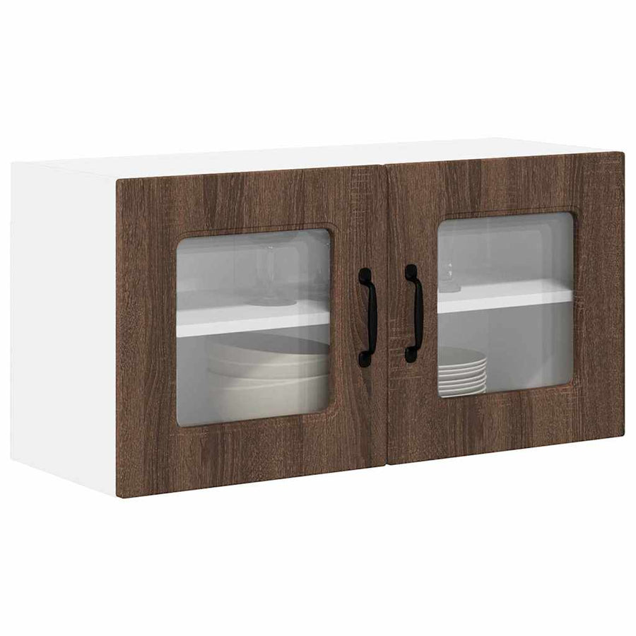 Keukenkast aan de muur Bruin Eiken 80 x 31 x 40 cm Bewerkt hout