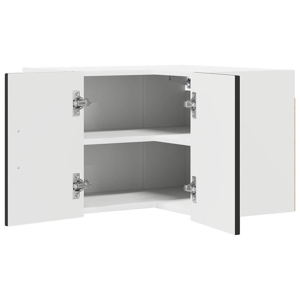 Keukenkast aan de muur Zwart 57 x 57 x 40 cm Bewerkt hout