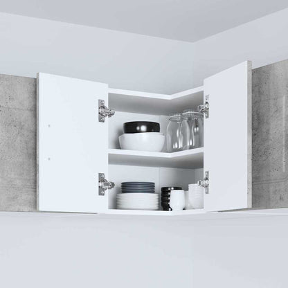Keukenkast aan de muur Beton Grijs 57 x 57 x 40 cm Bewerkt hout