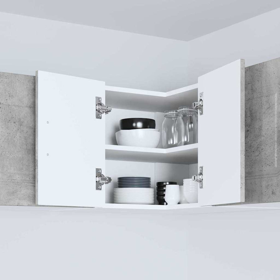 Keukenkast aan de muur Beton Grijs 57 x 57 x 40 cm Bewerkt hout