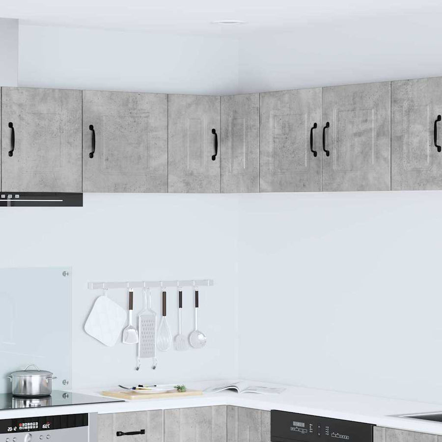 Keukenkast aan de muur Beton Grijs 57 x 57 x 40 cm Bewerkt hout