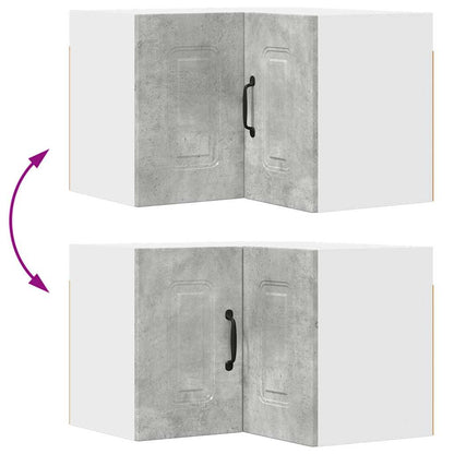 Keukenkast aan de muur Beton Grijs 57 x 57 x 40 cm Bewerkt hout