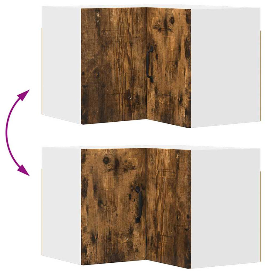 Keukenkast aan de muur met plank Gerookt eiken 57 x 57 x 40 cm