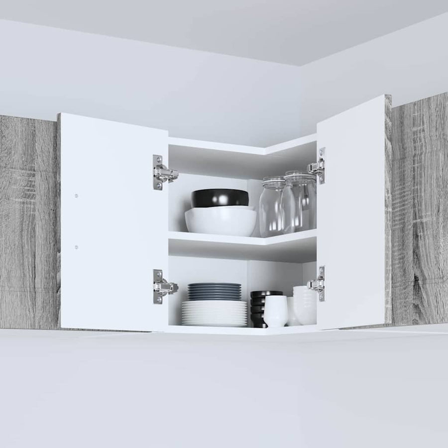 Keukenkast aan de muur met plank Grijs Sonoma 57 x 57 x 40 cm