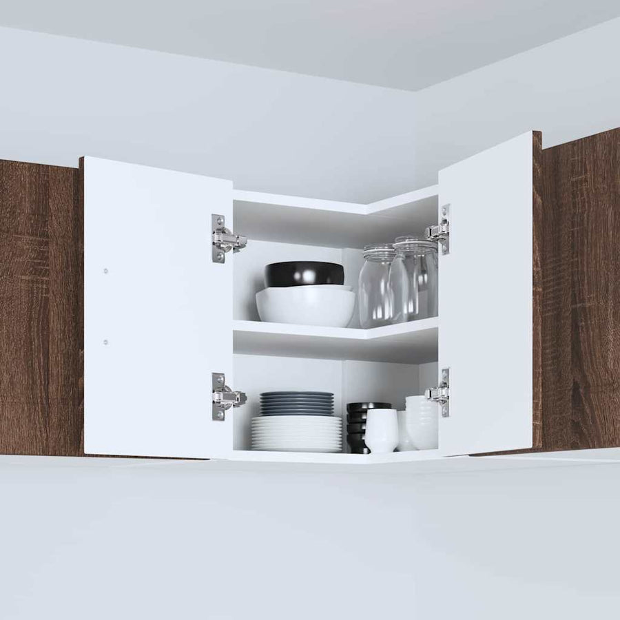 Keukenkast aan de muur Bruin Eiken 57 x 57 x 40 cm Bewerkt hout