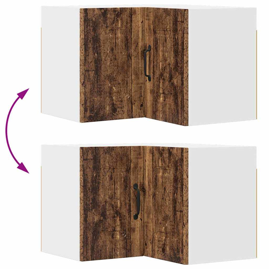 Keukenkast aan de muur Oud Hout 57 x 57 x 40 cm Bewerkt hout