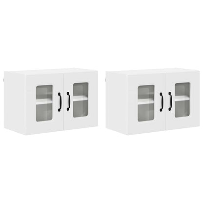 Keukenkast aan de muur 2 pcs Wit 60 x 31 x 40 cm Bewerkt hout