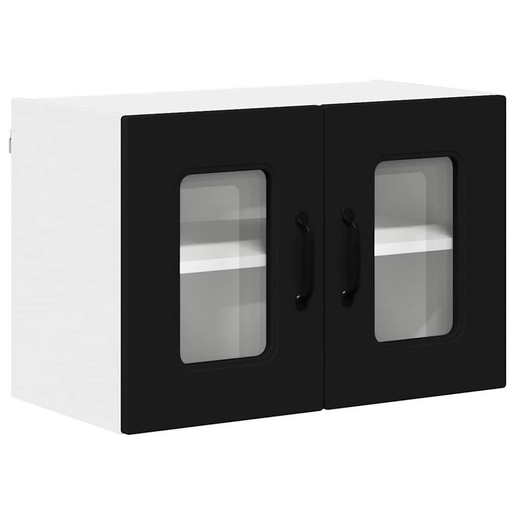 Keukenkast aan de muur Zwart 60 x 31 x 40 cm Bewerkt hout