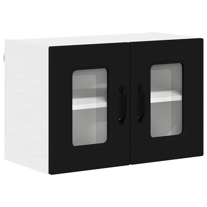 Keukenkast aan de muur Zwart 60 x 31 x 40 cm Bewerkt hout
