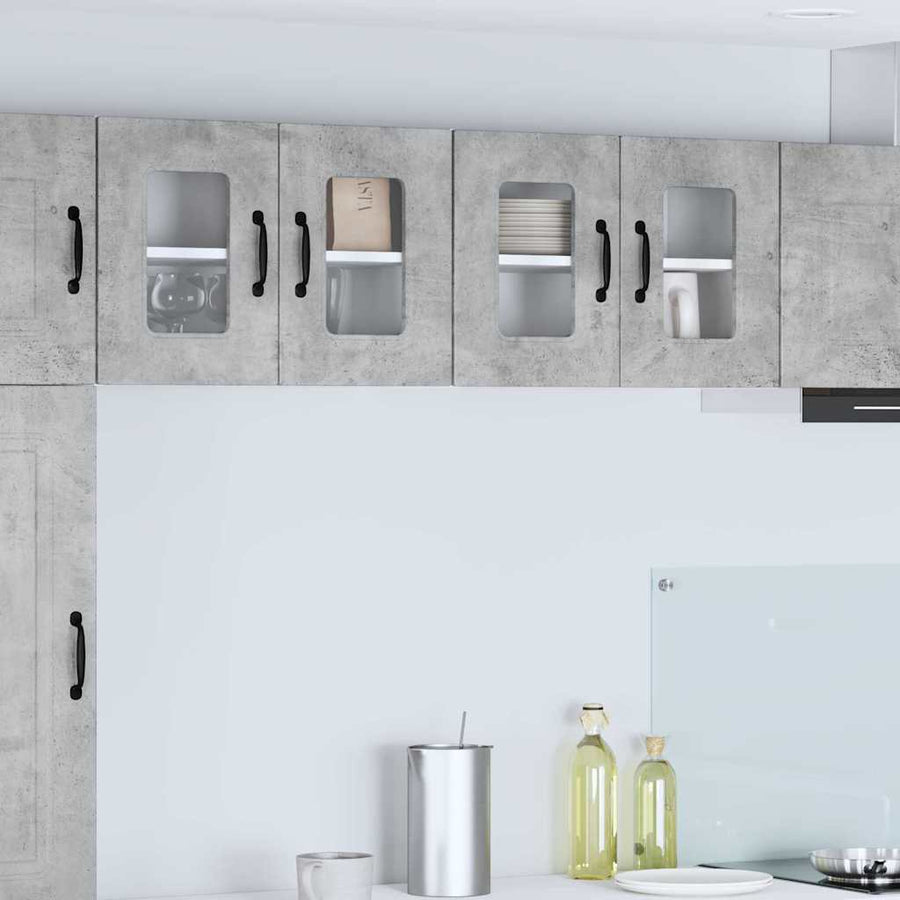 Keukenkast aan de muur Beton Grijs 60 x 31 x 40 cm Bewerkt hout