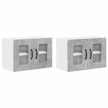Keukenkast aan de muur 2 pcs Beton Grijs 60 x 31 x 40 cm