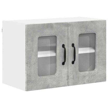 Keukenkast aan de muur 2 pcs Beton Grijs 60 x 31 x 40 cm