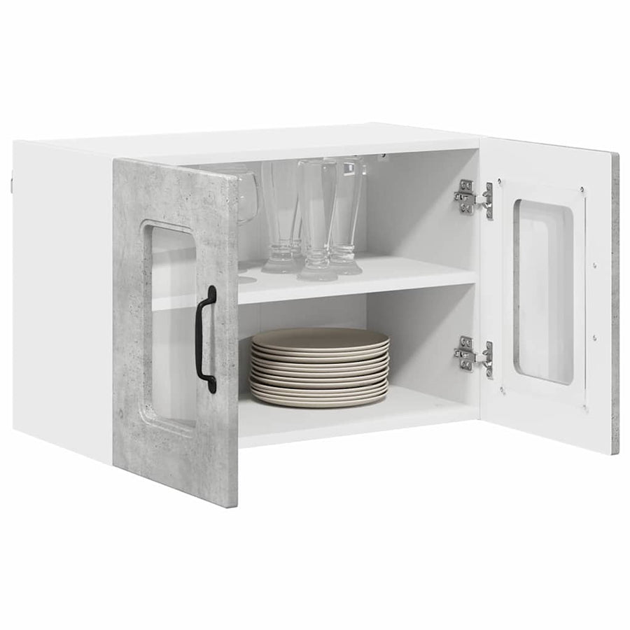 Keukenkast aan de muur 2 pcs Beton Grijs 60 x 31 x 40 cm