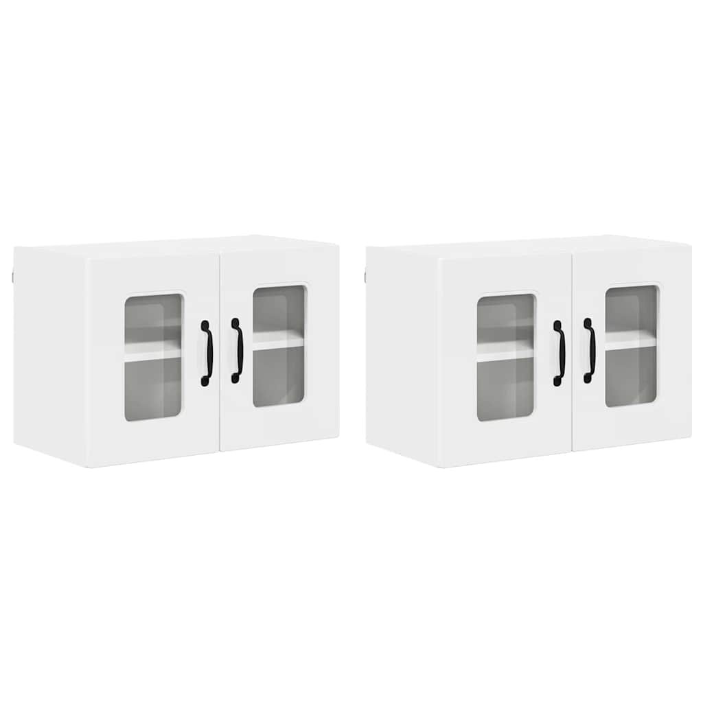 Keukenkast aan de muur 2 pcs Hoogglans wit 60 x 31 x 40 cm