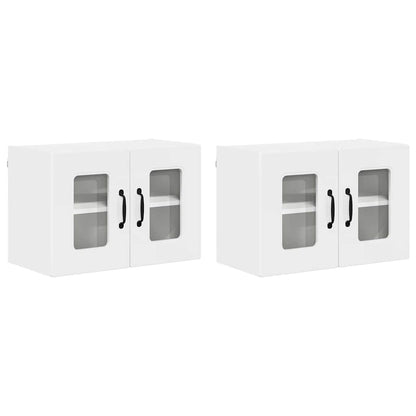Keukenkast aan de muur 2 pcs Hoogglans wit 60 x 31 x 40 cm