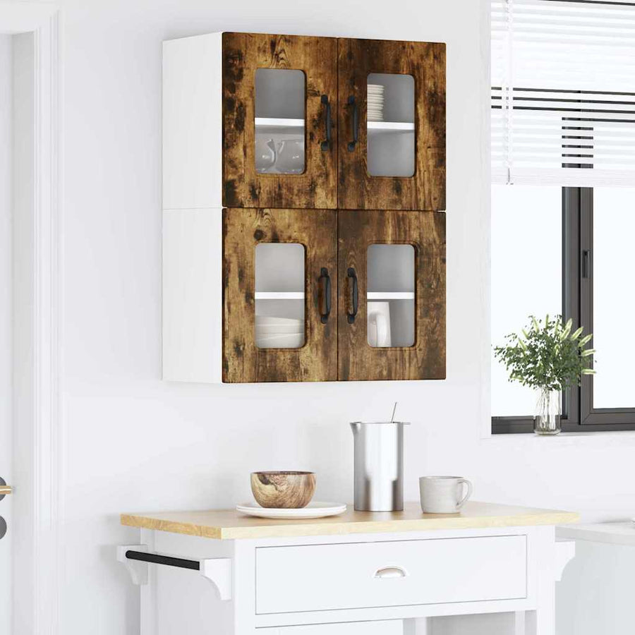 Keukenkast aan de muur met plank Gerookt eiken 60 x 31 x 40 cm