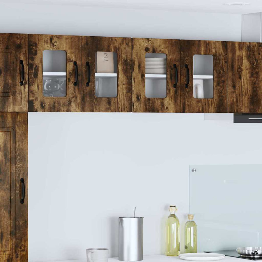 Keukenkast aan de muur 2 pcs Gerookt eiken 60 x 31 x 40 cm