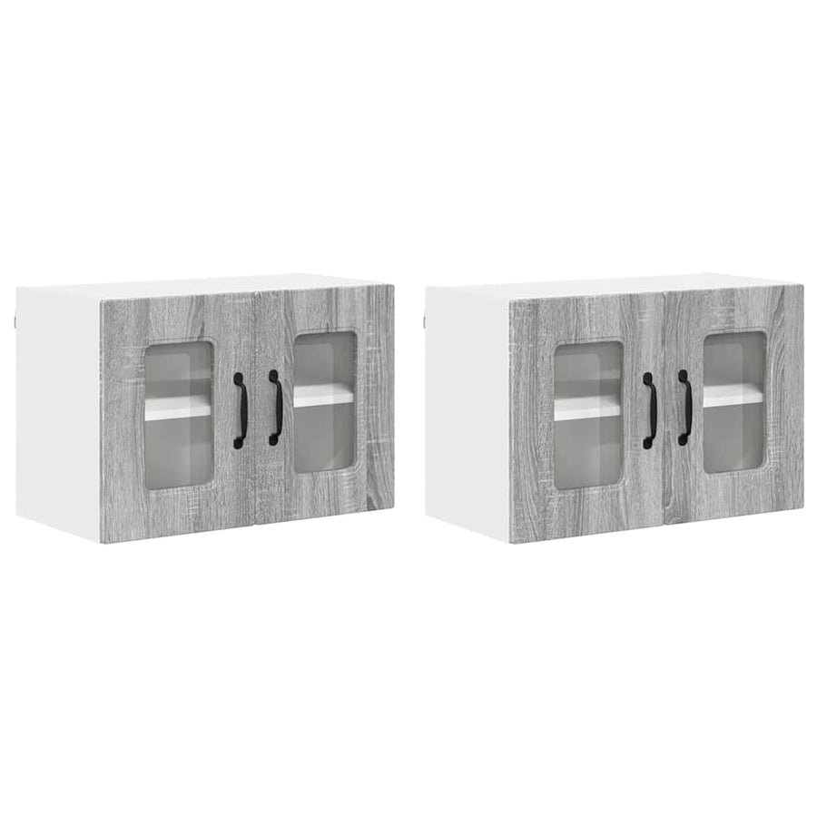 Keukenkast aan de muur 2 pcs Grijs Sonoma 60 x 31 x 40 cm