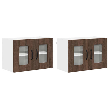 Keukenkast aan de muur 2 pcs Bruin Eiken 60 x 31 x 40 cm