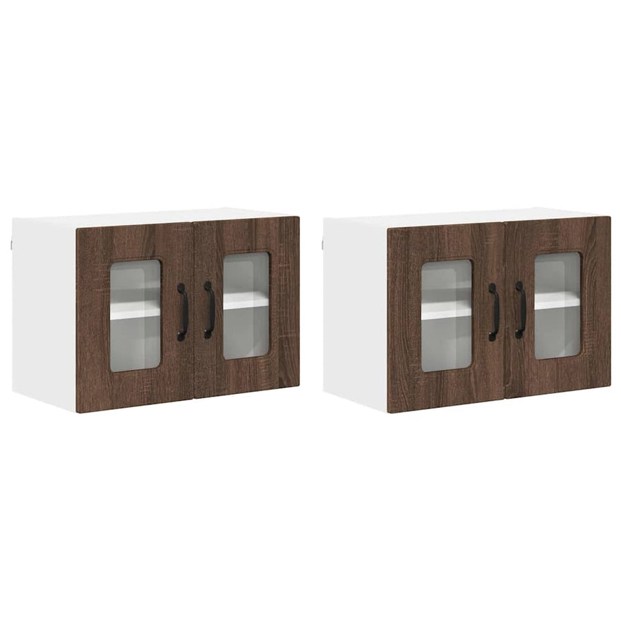 Keukenkast aan de muur 2 pcs Bruin Eiken 60 x 31 x 40 cm