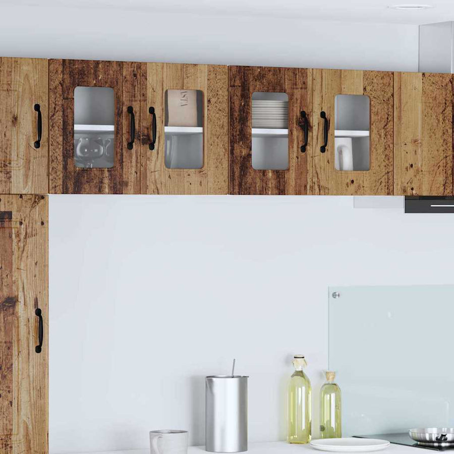 Keukenkast aan de muur met plank 2 pcs Oud Hout 60 x 31 x 40 cm