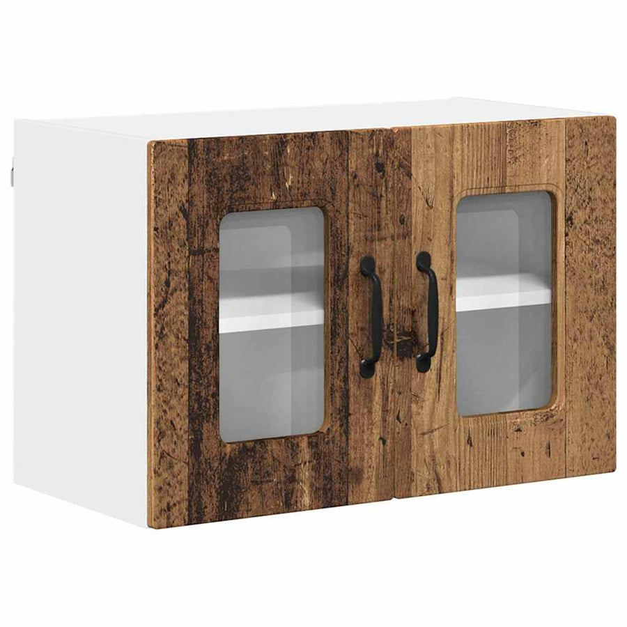 Keukenkast aan de muur met plank 2 pcs Oud Hout 60 x 31 x 40 cm