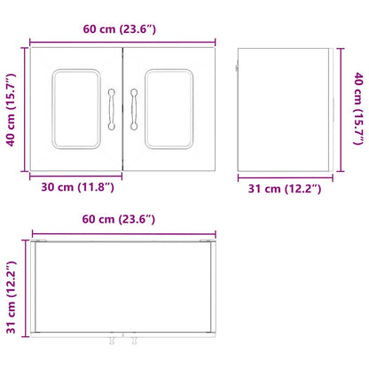 Keukenkast aan de muur met plank Artisan Eiken 60 x 31 x 40 cm