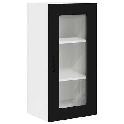 Keukenkast aan de muur Zwart 40 x 31 x 80 cm Bewerkt hout