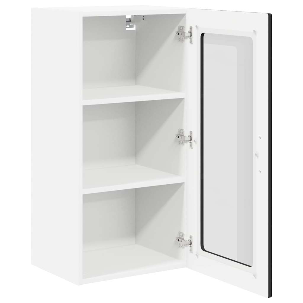 Keukenkast aan de muur Zwart 40 x 31 x 80 cm Bewerkt hout