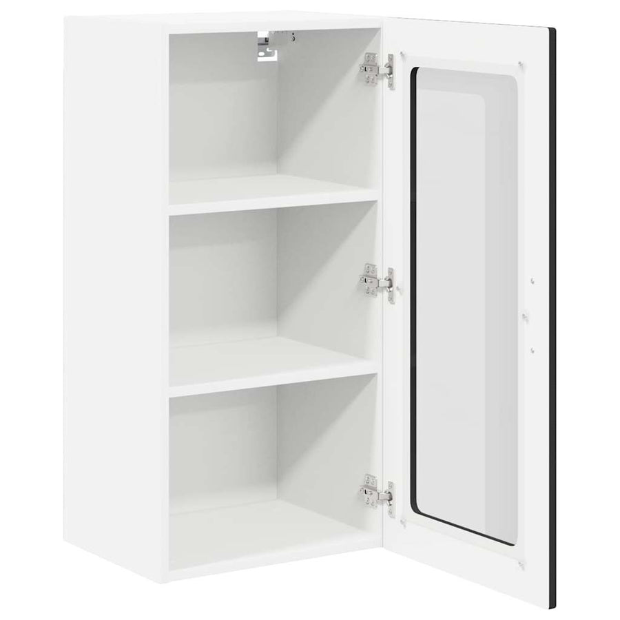 Keukenkast aan de muur 2 pcs Zwart 40 x 31 x 80 cm Bewerkt hout
