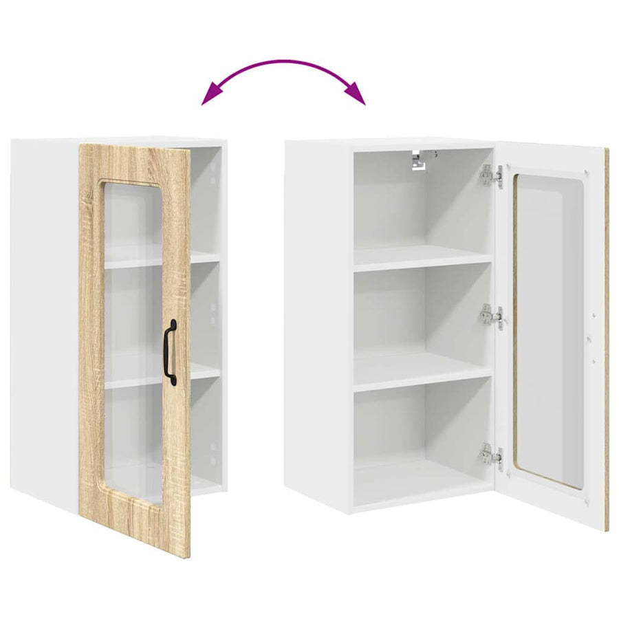 Keukenkast aan de muur met plank Sonoma Eiken 40 x 31 x 80 cm