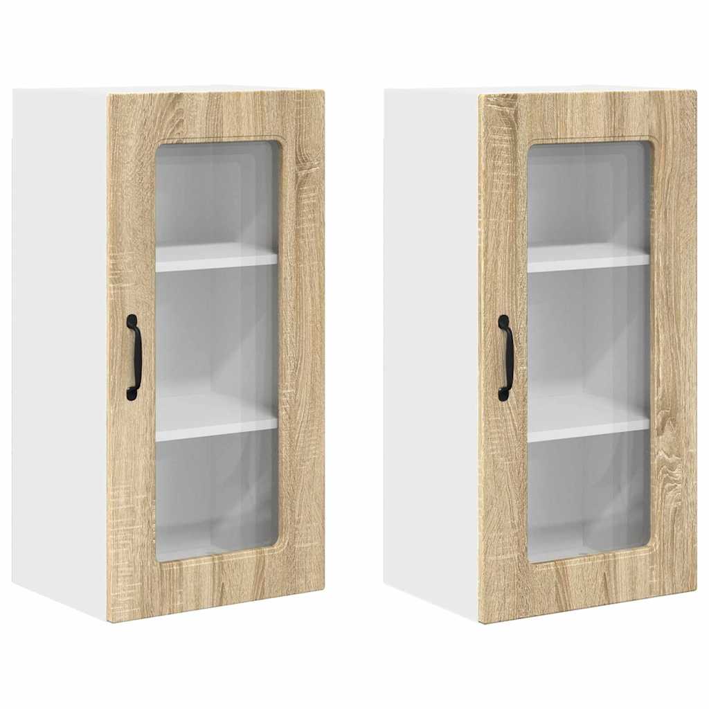 Keukenkast aan de muur 2 pcs Sonoma Eiken 40 x 31 x 80 cm