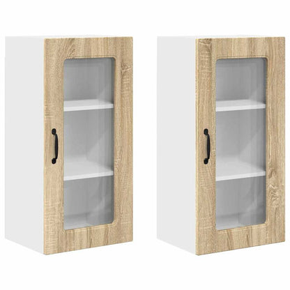 Keukenkast aan de muur 2 pcs Sonoma Eiken 40 x 31 x 80 cm